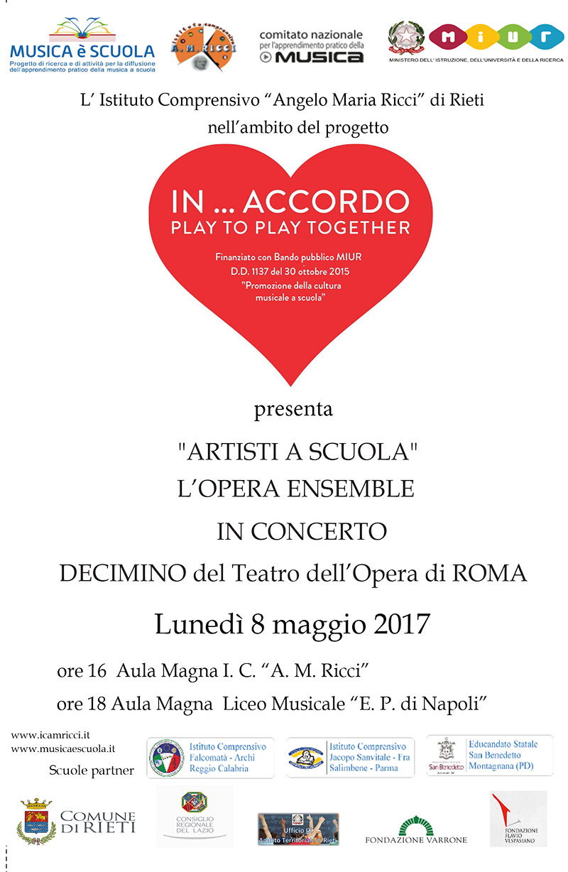 Rieti 08/05/2017 - Artisti a Scuola - l'Opera Ensemble in concerto
